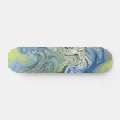 Cooles Abstraktes Blau Skateboard (Horizontal)