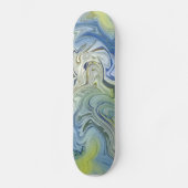 Cooles Abstraktes Blau Skateboard (Vorderseite)