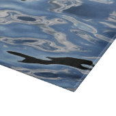 Cooles abstraktes blaues Muster Schneidebrett (Ecke)