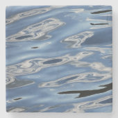 Cooles abstraktes blaues Muster Steinuntersetzer (Vorderseite)