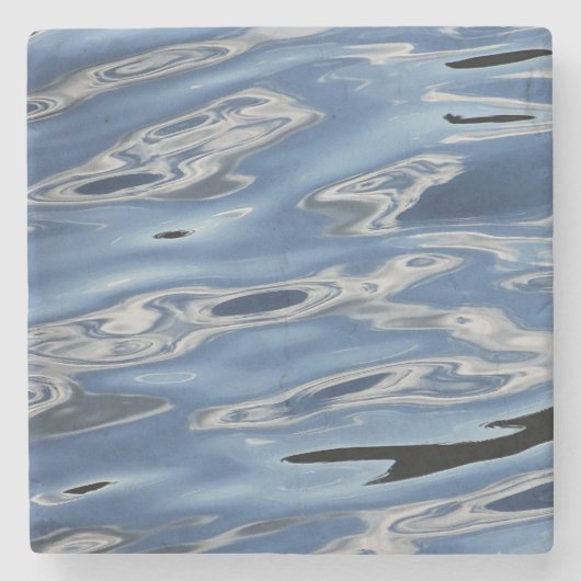 Cooles abstraktes blaues Muster Steinuntersetzer (Vorderseite)