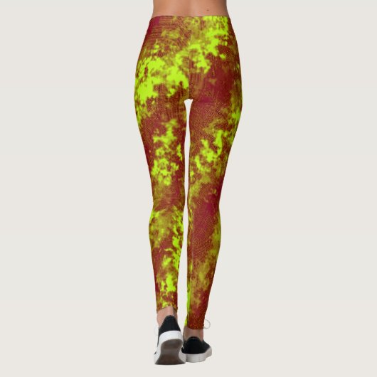 Cooles Abstraktes Crayon-Muster Leggings (Rückseite)