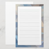 Cooles abstraktes Dreieck-Muster Briefpapier (Vorne/Hinten)