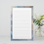 Cooles abstraktes Dreieck-Muster Briefpapier (Stehend Vorderseite)