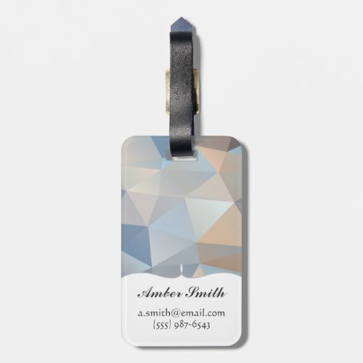 Cooles abstraktes Dreieck-Muster Gepäckanhänger (Rückseite vertikal)