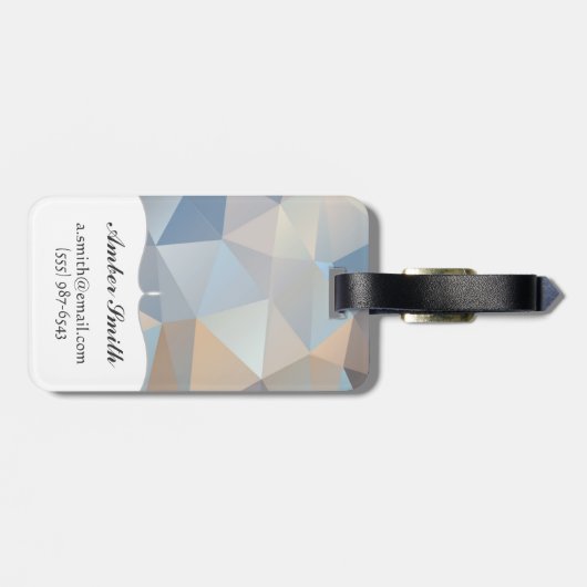 Cooles abstraktes Dreieck-Muster Gepäckanhänger (Rückseite horizontal)