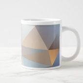 Cooles abstraktes Dreieck-Muster Jumbo-Tasse (Rechts)