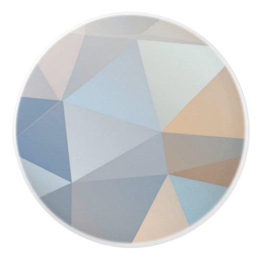 Cooles abstraktes Dreieck-Muster Keramikknauf (Vorderseite)