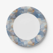 Cooles Abstraktes Dreieck-Muster Pappteller (Vorderseite)