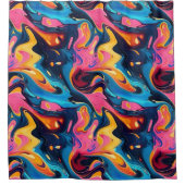 Cooles abstraktes Fliesenmuster Duschvorhang (Vorderseite)