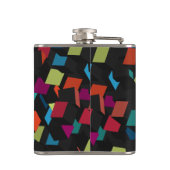 Cooles Abstraktes Geometrisches Kubikmuster Person Flachmann (Rückseite)