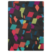 Cooles Abstraktes Geometrisches Kubikmuster Person Klemmbrett (Rückseite)