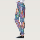 Cooles Abstraktes Künstlerisches Regenbogenfarbmus Leggings (Links)