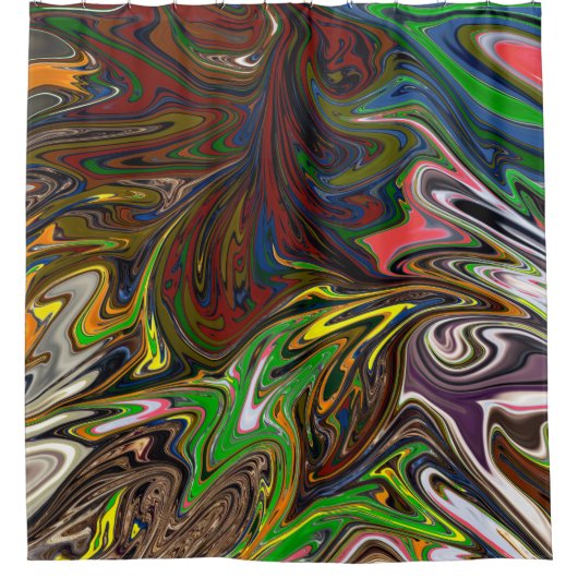 Cooles abstraktes Muster Duschvorhang (Vorderseite)