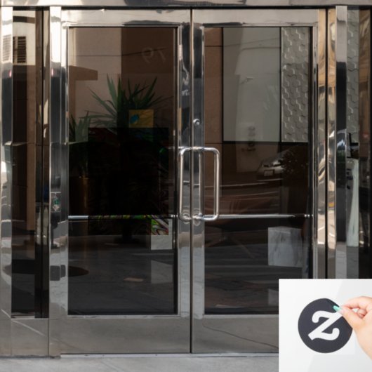 Cooles abstraktes Muster Fensteraufkleber (Büro Tür)