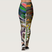 Cooles abstraktes Muster Leggings (Rückseite)
