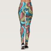 Cooles Abstraktes Muster Leggings (Rückseite)