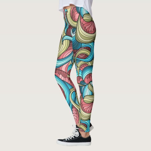 Cooles Abstraktes Muster Leggings (Links)