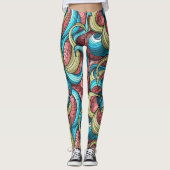 Cooles Abstraktes Muster Leggings (Vorderseite)