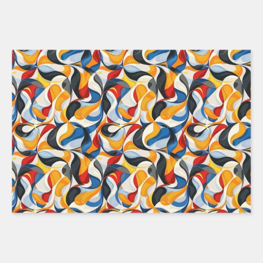 Cooles abstraktes Party Geschenkpapier Set (Vorderseite 3)