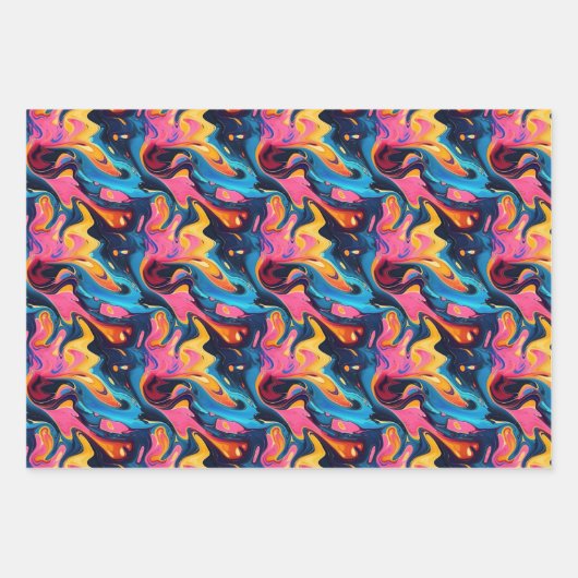 Cooles abstraktes Party Geschenkpapier Set (Vorderseite 3)