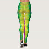 Cooles Abstraktes Rainbow Gradient Pixel Art Muste Leggings (Rückseite)