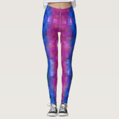 Cooles Abstraktes Rainbow Gradient Pixel Art Muste Leggings (Vorderseite)
