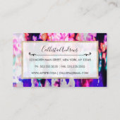 Cooles Abstraktes rosa blaues Gefärbte Krawatte-Mu Visitenkarte (Rückseite)