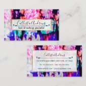 Cooles Abstraktes rosa blaues Gefärbte Krawatte-Mu Visitenkarte (Vorne/Hinten)