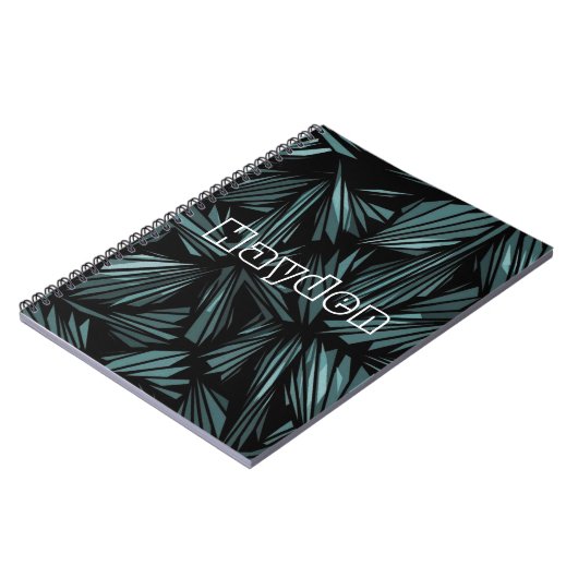 Cooles Abstraktes Schmetterglas Personalisiert Notizblock (Linke Seite)