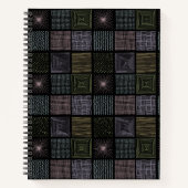 Cooles Abstraktes Schwarz Notizblock (Vorderseite)