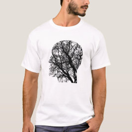 Cooles Abstraktes T-Shirt mit Brain Tree Head