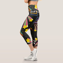 Cooles abstraktes und sternenmodernes Mittelalter Capri Leggings