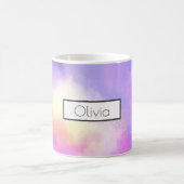 Cooles Abstraktes Watercolor Kosmische Raumgestalt Kaffeetasse (Mittel)