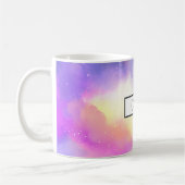 Cooles Abstraktes Watercolor Kosmische Raumgestalt Kaffeetasse (Links)