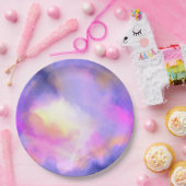 Cooles Abstraktes Watercolor Kosmische Raumgestalt Pappteller (Party)