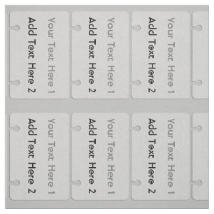 Cooles Abzeichen Hinzufügen eines Textmusters Grau Stoff