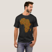 Cooles Afrika Karte Kente Tuch Geschenk für Männer T-Shirt (Vorne ganz)