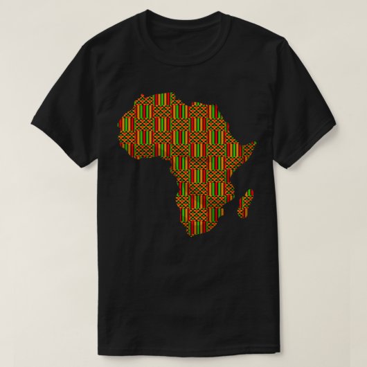 Cooles Afrika Karte Kente Tuch Geschenk für Männer T-Shirt (Design vorne)