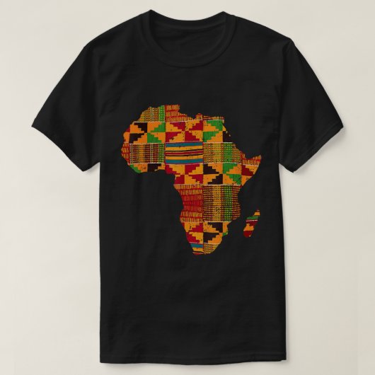 Cooles Afrika Karte Kente Tuch Geschenk für Männer T-Shirt (Design vorne)
