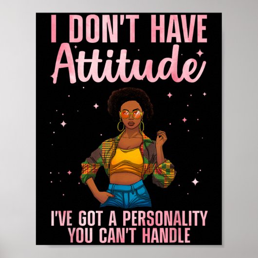 Cooles afrikanisches Design für weibliche Mädchen Poster (Vorne)