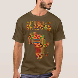 Cooles afrikanisches König Design Kente Stoff Afri T-Shirt