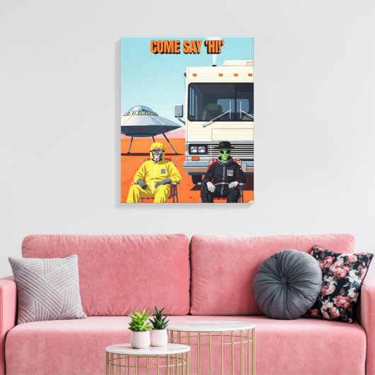 Cooles Albuquerque UFO Leinwanddruck (Insitu (Wohnzimmer))