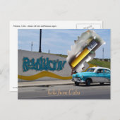 Cooles Altes Auto Havana Kuba Postkarte (Vorne/Hinten)
