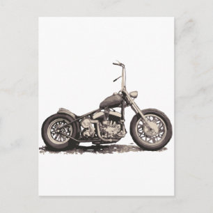 Cooles Altes Motorrad Postkarte