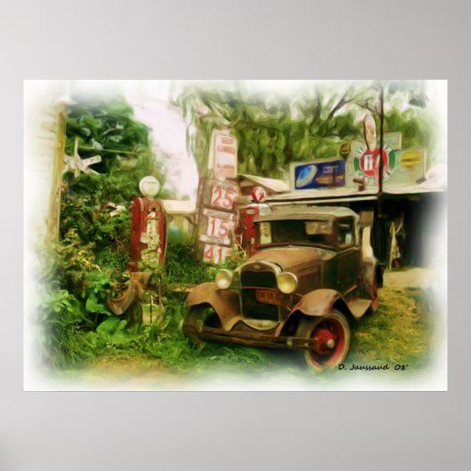 Cooles Altfahrzeug Poster (Vorne)