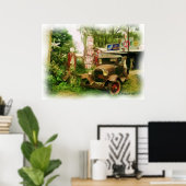 Cooles Altfahrzeug Poster (Heimbüro)