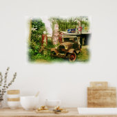Cooles Altfahrzeug Poster (Küche)