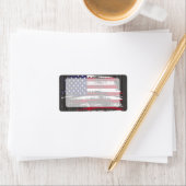 Cooles amerikanisches Flagdesign Adressaufkleber (Insitu)