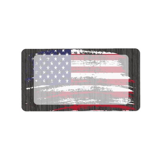 Cooles amerikanisches Flagdesign Adressaufkleber (Vorne)